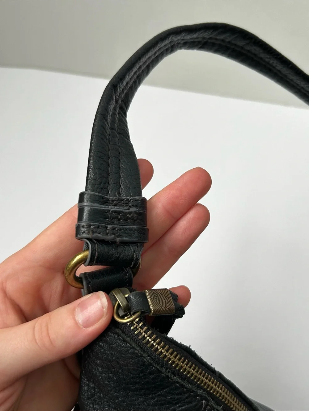 The SAK Leather Hobo Bag Purse Black